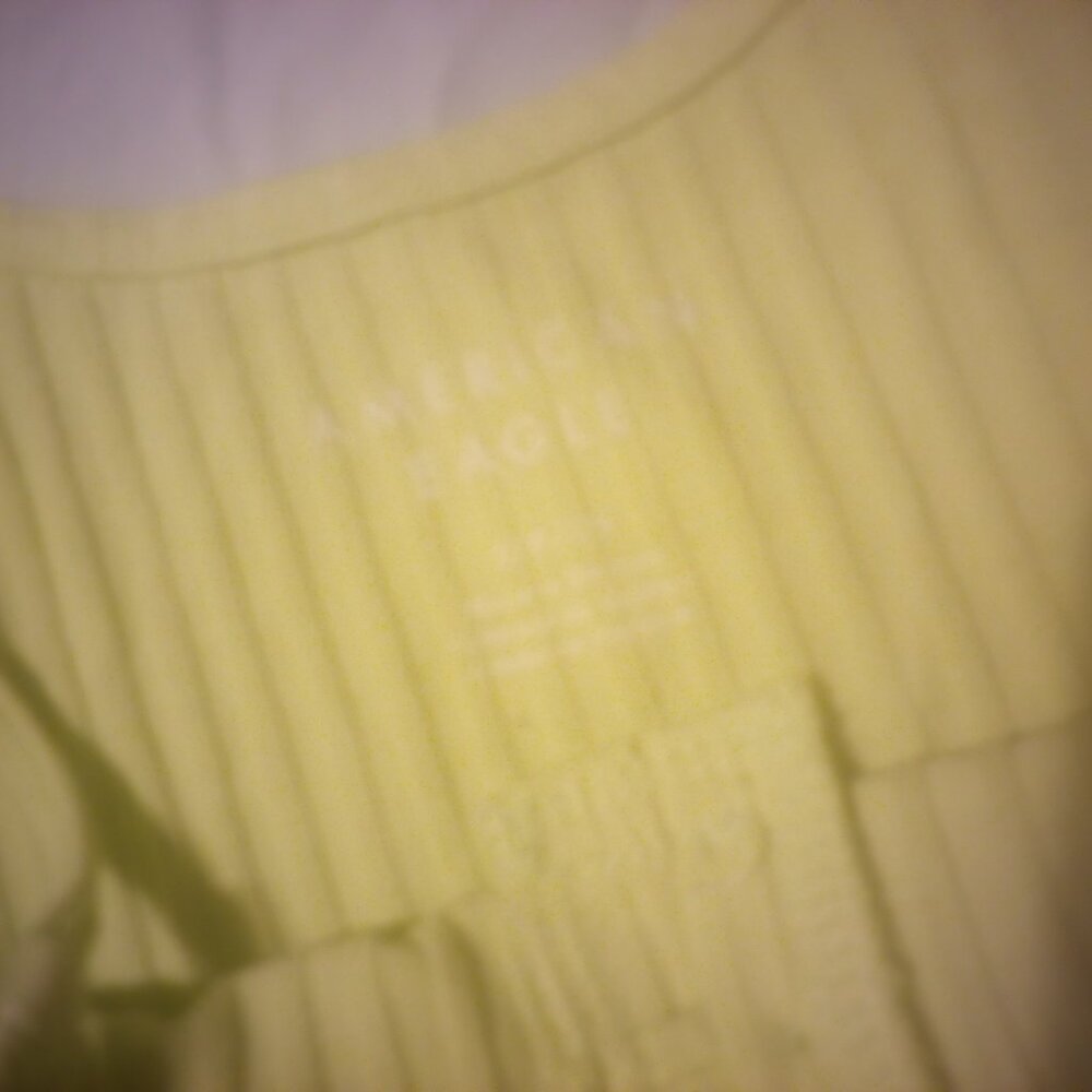 yellow american eagle crop tank